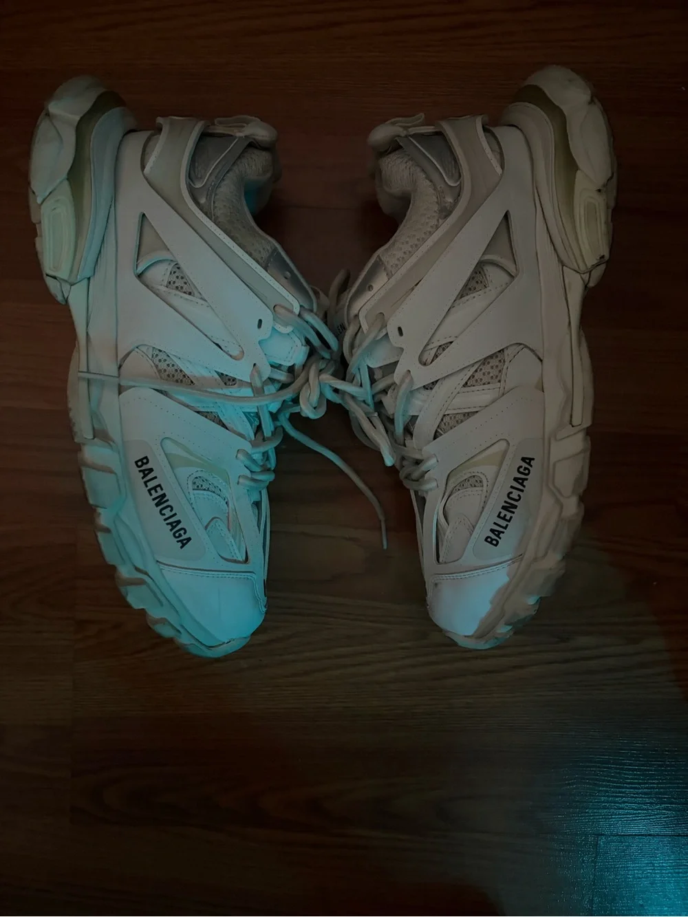 Balenciaga White Chunky Lace-Up Sneakers